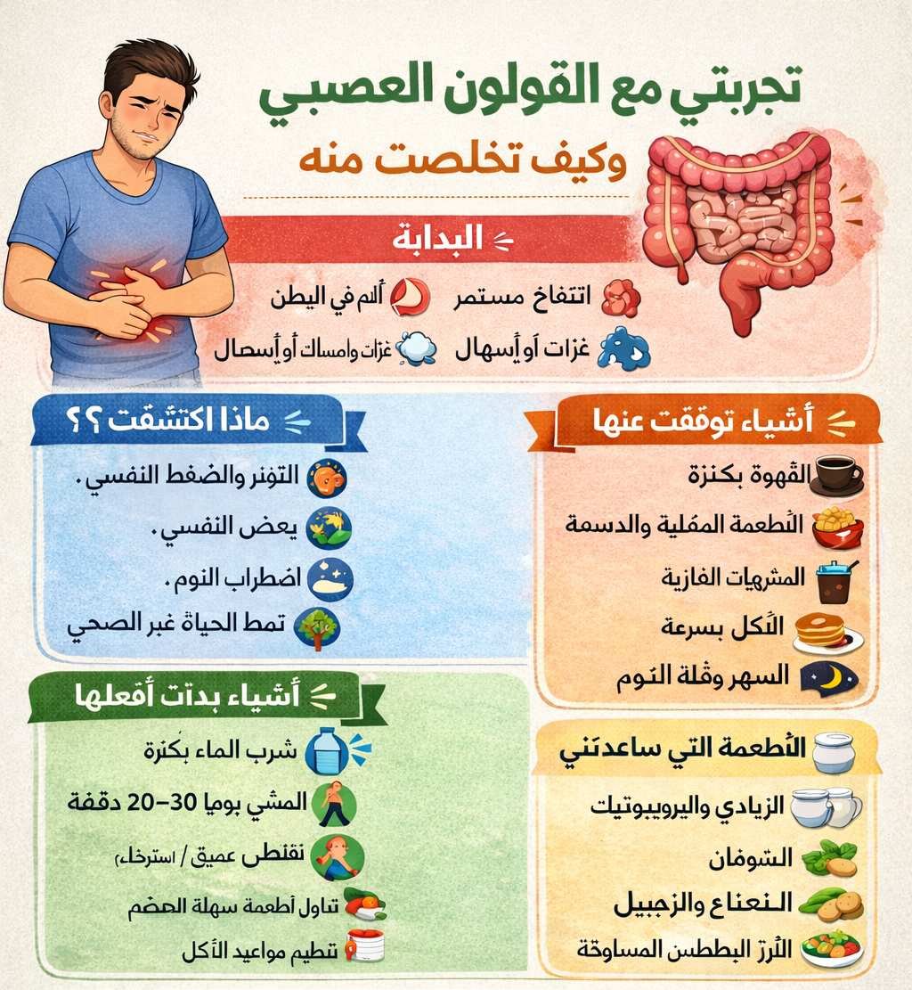 تجربتي مع القولون العصبي وكيف تخلصت منه