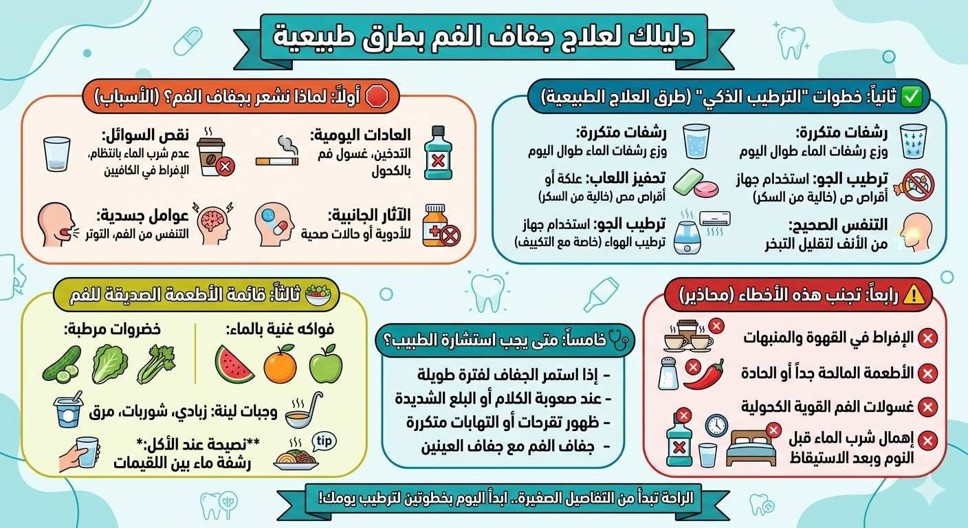 علاج جفاف الفم بطرق طبيعية