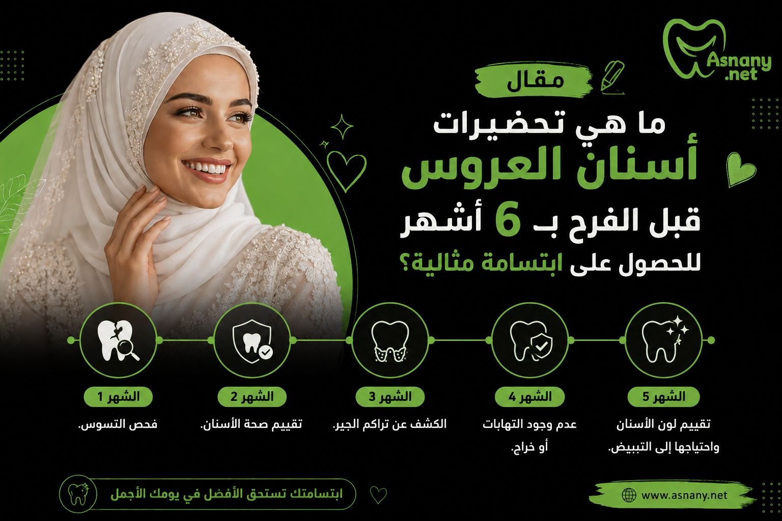 ما هي تحضيرات أسنان العروس قبل الفرح بـ6 أشهر للحصول على ابتسامة مثالية؟